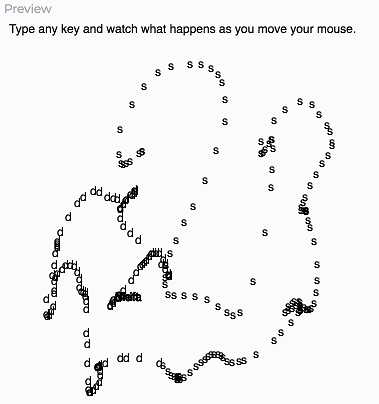preview key following mouse